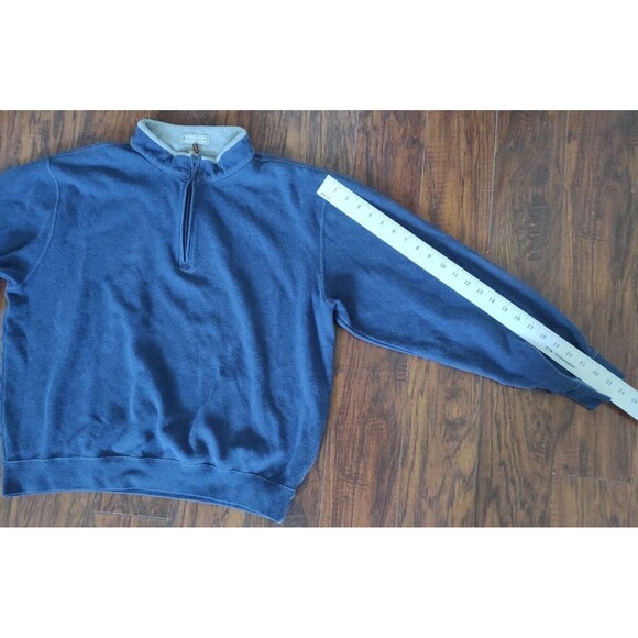 Peter Millar Sweater Mens Large Blue Crown Comfort 1/4 Zip Pullover - Picture 8 of 9